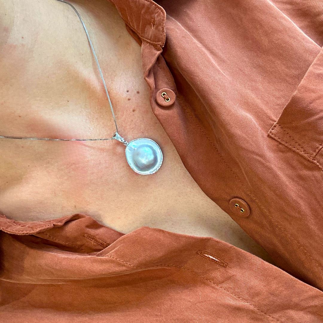 Australian Mabe Freeform Pendant