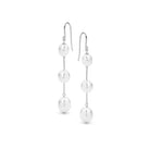 Ida Earrings White Gold Pearl - Ikecho