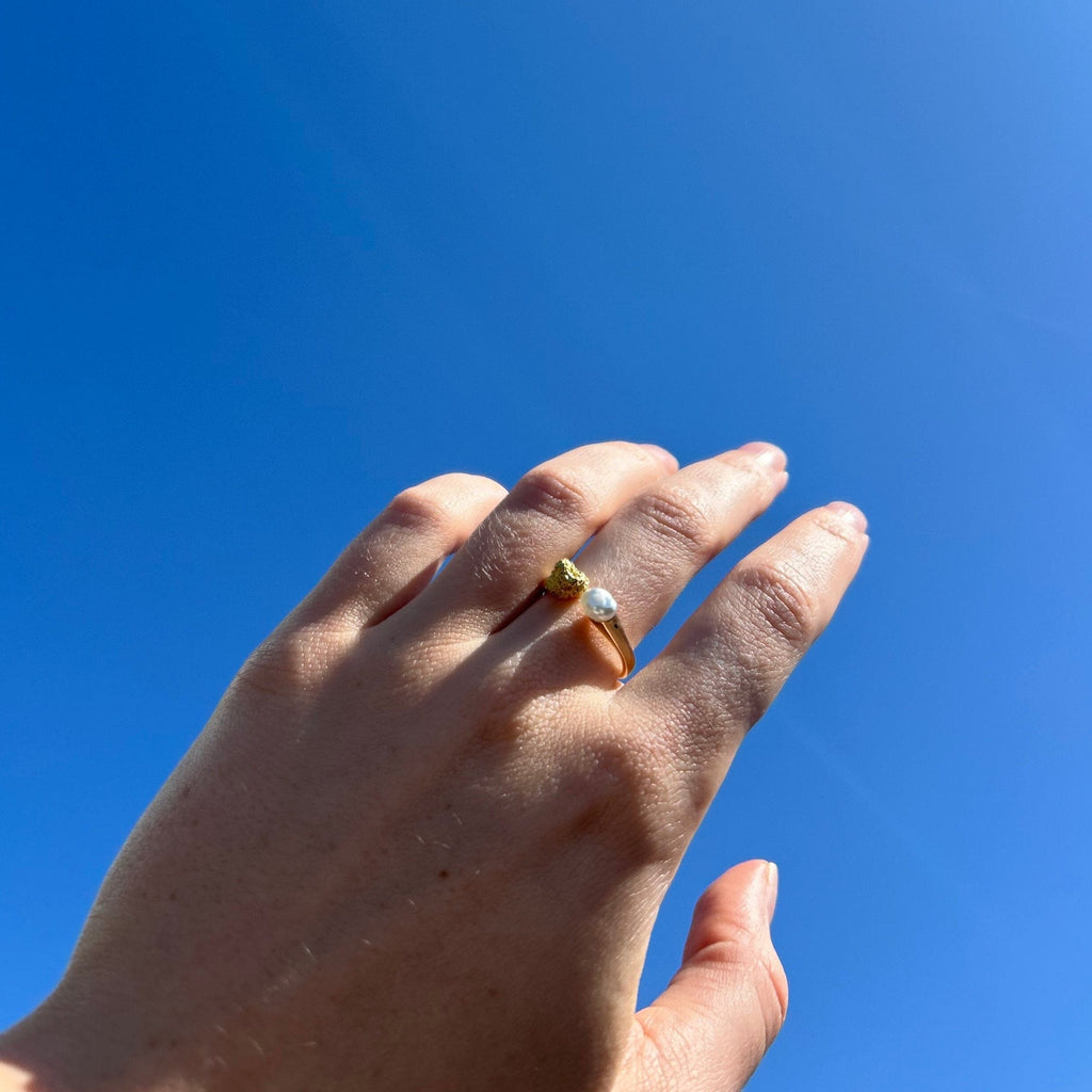 Lustre+Gold Ring on Model Hand