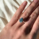 Fancy Blue Pear Lab-Grown Diamond Ring 005