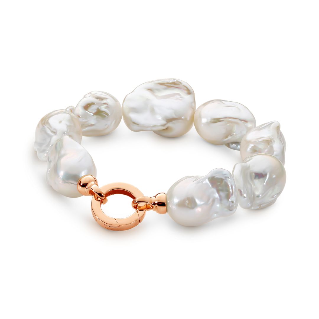 Cultured Pearl Baroque Pebble Bracelet | Ikecho Australia
