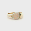 Rainbow Solid Light Opal Ring 064